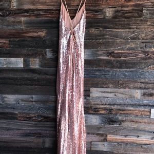 Sequin Rose Colored Dress
